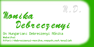 monika debreczenyi business card